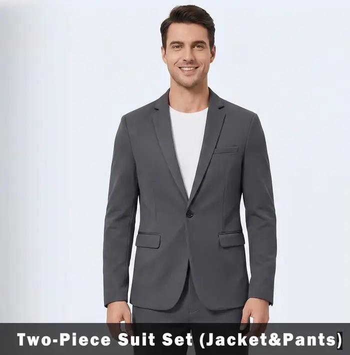 Ensemble de costume 2 pièces pour homme, vêtements de soirée élégants, pantalon de smoking, idéal pour les mariages