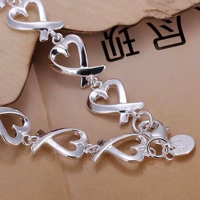 Bracelets en argent 925 pour femmes, bijoux mignons, Nobles, jolis, à la mode, belle chaîne, cadeaux chauds