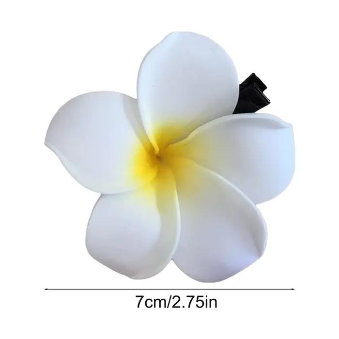 Pince à cheveux Plumeria, pince à cheveux Frangipani pour mariage, jolies pinces à cheveux fleur de Plumeria, petites pinces à cheveux Frangipani, accessoires pour cheveux