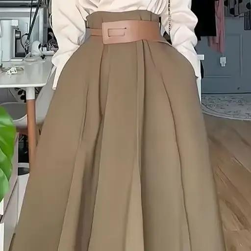 Costume jupe femme printemps nouveau tempérament décontracté Joker chemise