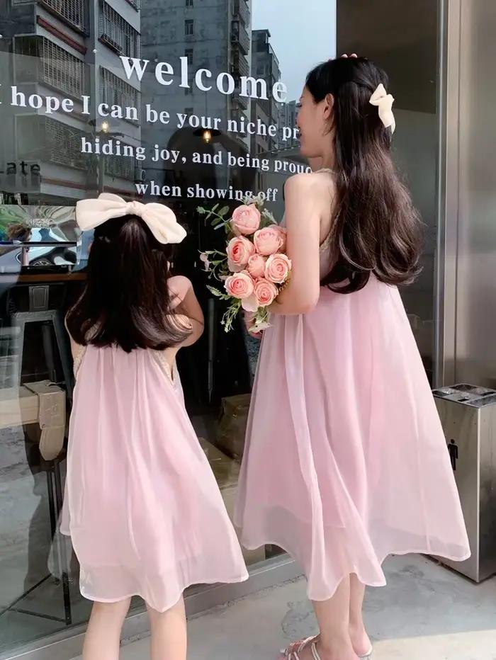 Robe en mousseline de soie pour filles
