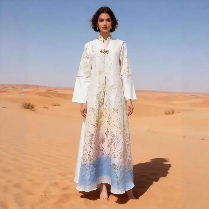 Robe longue élégante de style musulman haut de gamme