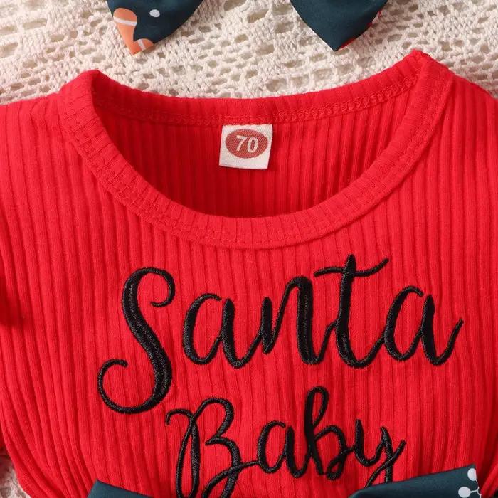 Robe body de noël pour bébé fille