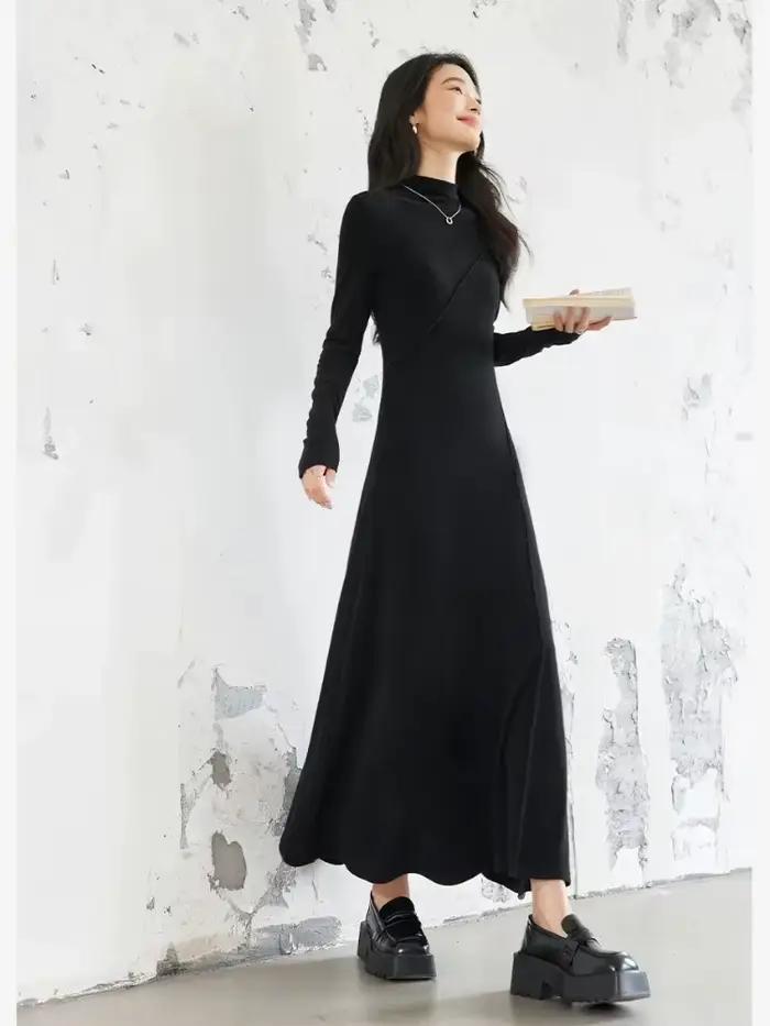 VIMLY – robe longue Simple et élégante pour femme