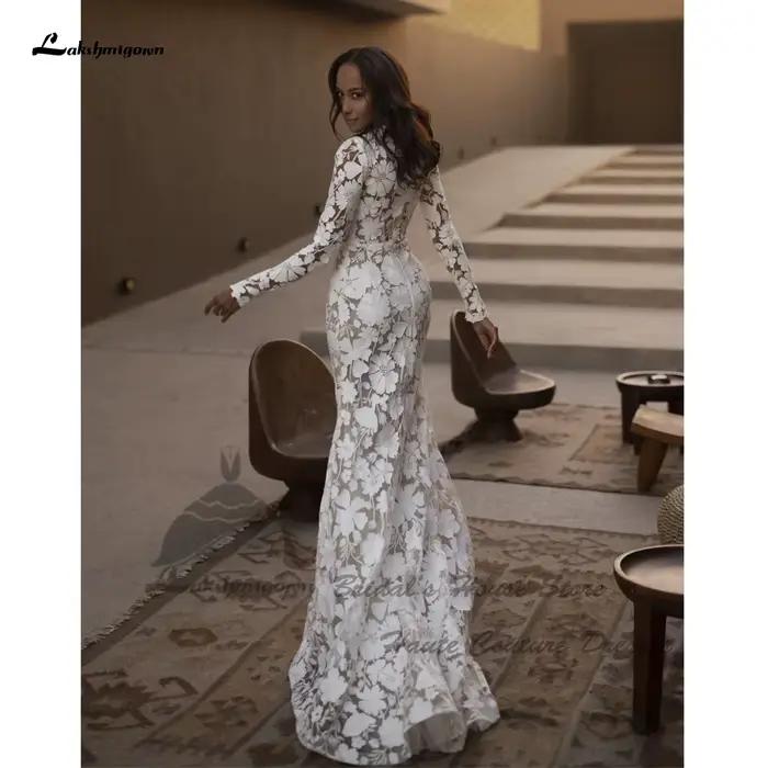 Lakshmigown luxe dentelle florale Boho robes de mariée Style sirène 2025