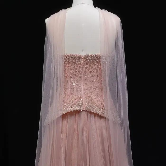Robe de soirée élégante arabe Sharon Said pour femme avec foulard
