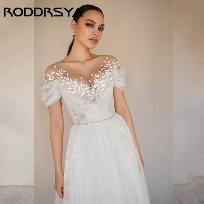 RODDRSYA – robe de mariée trapèze en Tulle