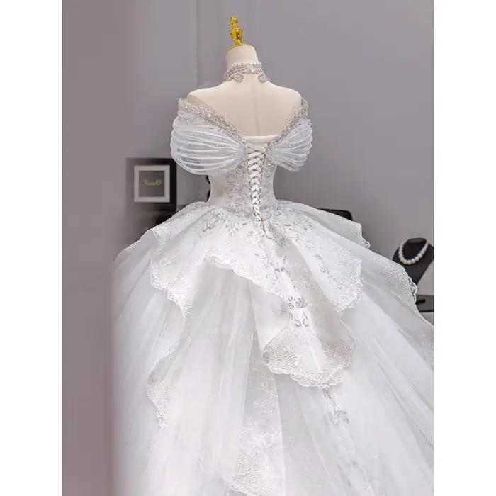 Robe de mariée française avec perles