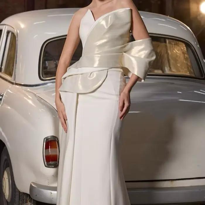 Robe de bal sirène personnalisée longueur au sol épaules dénudées sans manches dos nu élégante pour femmes occasions spéciales