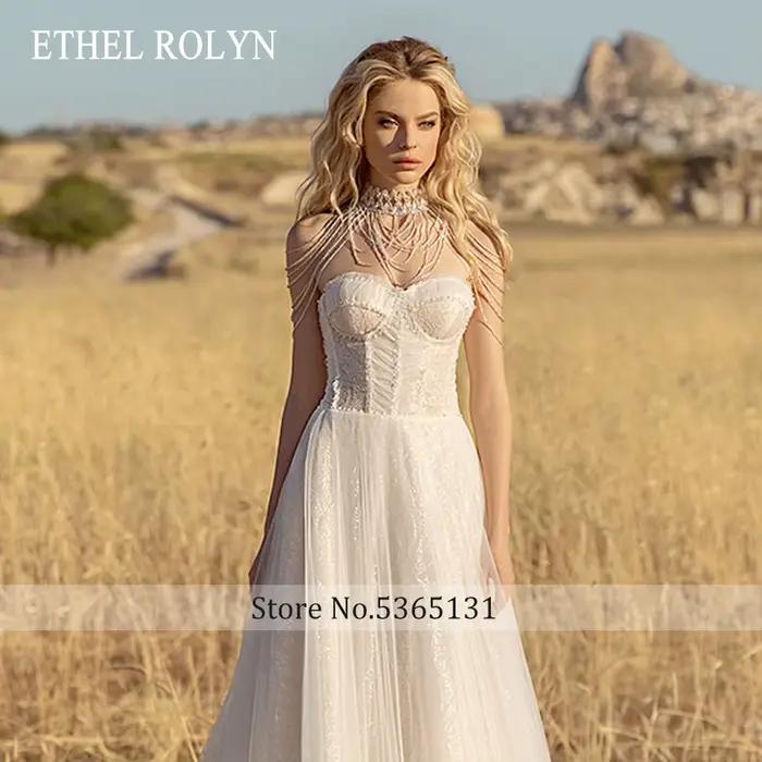 ETHEL ROLYN robe de mariée trapèze charmante cristal froncé chérie sans manches