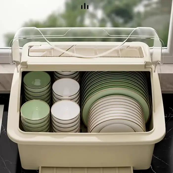 Égouttoir à vaisselle en plastique large et épais, organisateur de vaisselle de cuisine, égouttoir à vaisselle, Solution de rangement peu encombrante pour un usage domestique