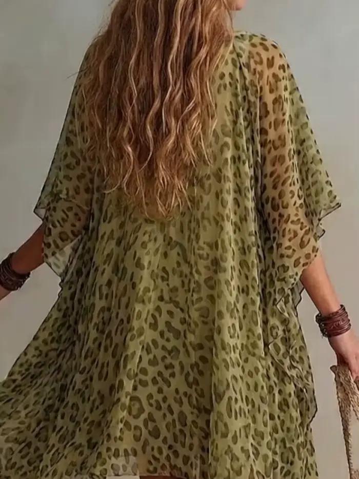 Robe d'été 2026 pour femme en mousseline à col en V