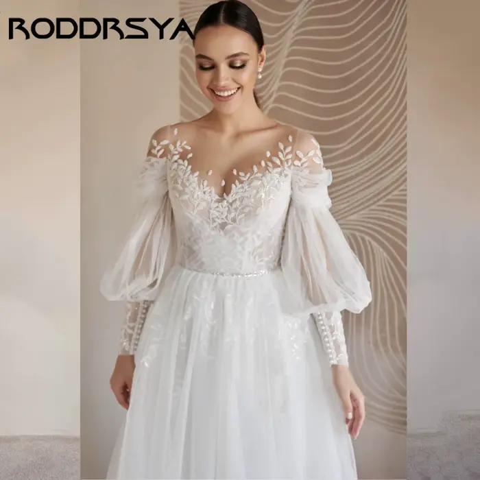 RODDRSYA – robe de mariée trapèze en Tulle