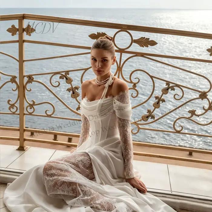 Robe de mariée vintage MCDV en mousseline de soie