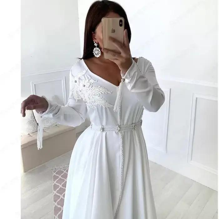 Robe de soirée blanche musulmane 2026