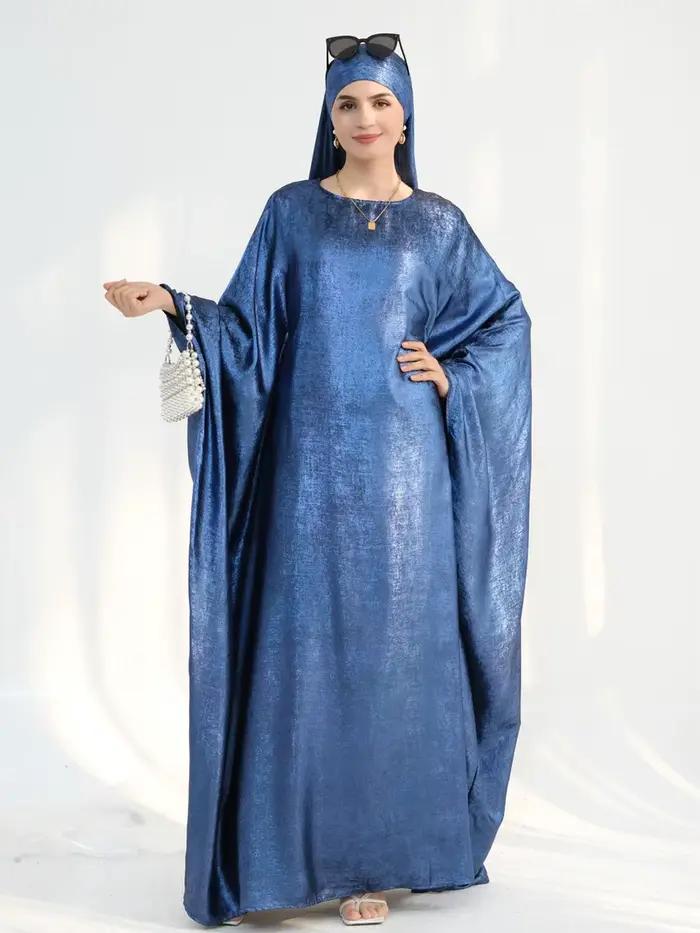 Femmes musulmanes dubaï turquie Abaya solide Robe longue modeste Ramadan