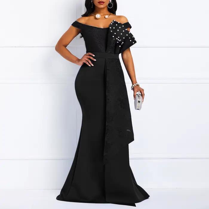 Robe africaine longue pour femmes, printemps et automne 2021