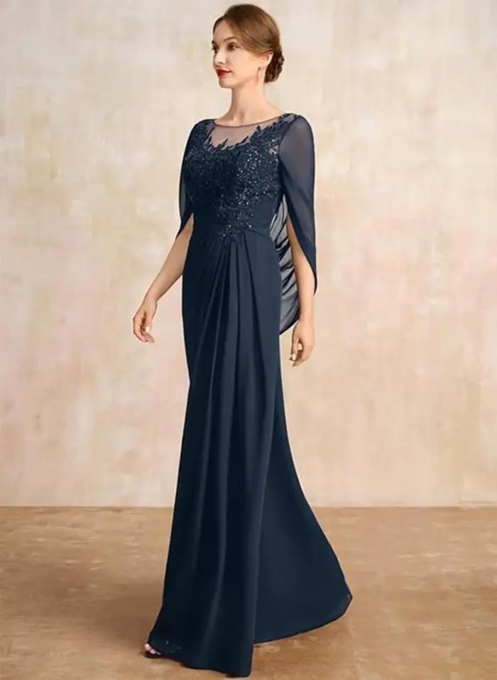 Robes mère de la mariée plissées à paillettes