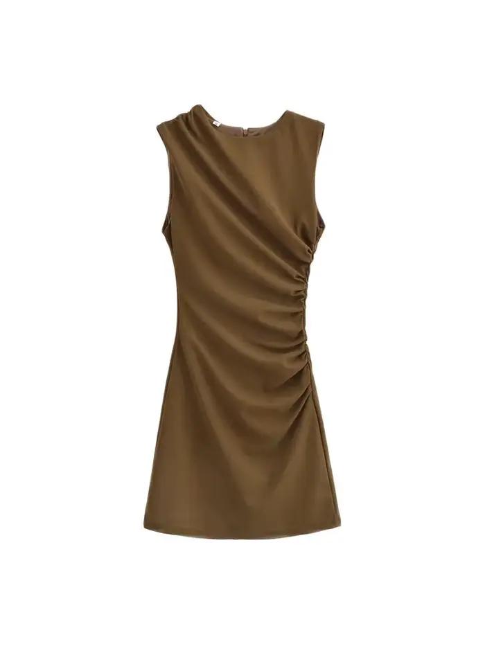 Mini robe drapée pour femmes