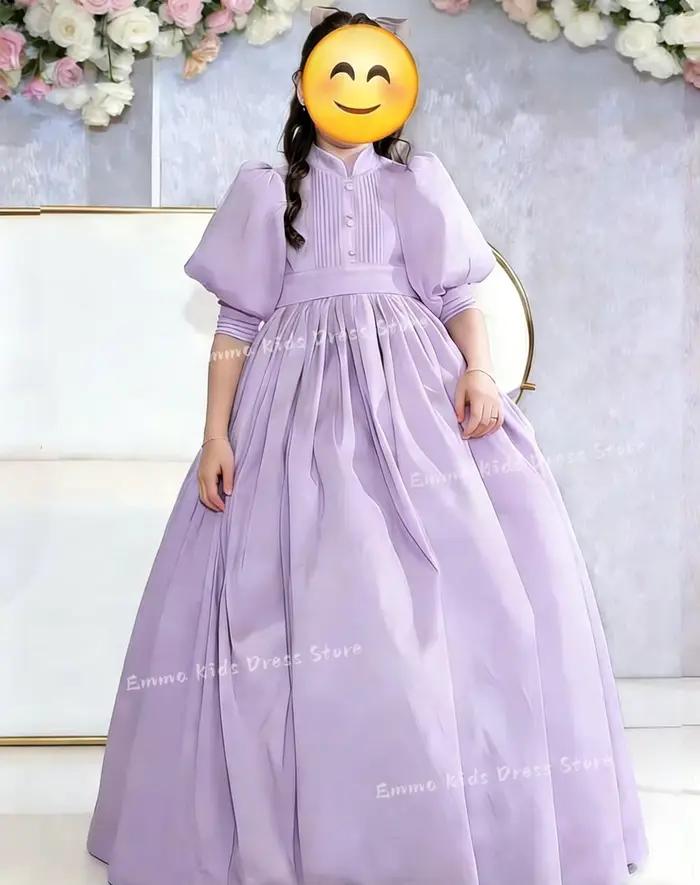 Robe de demoiselle d'honneur élégante personnalisée avec nœud en dentelle brodée