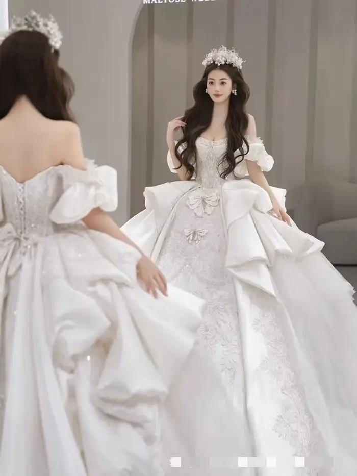 Robe de Mariée en Satin Français