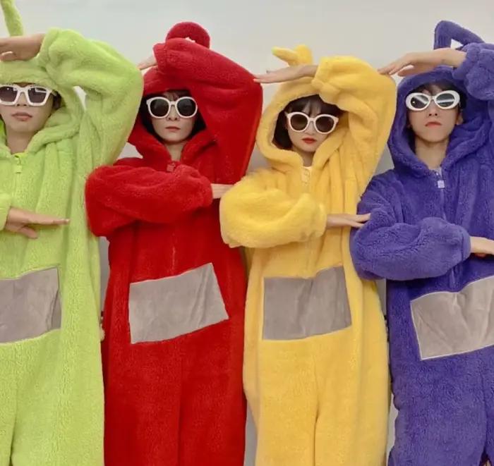 Costumes pour adultes, pyjamas doux à manches longues