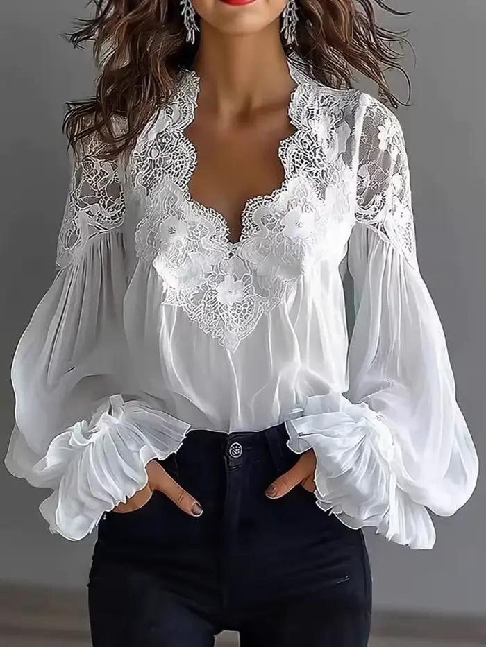 Chemise pour femme, noir et blanc