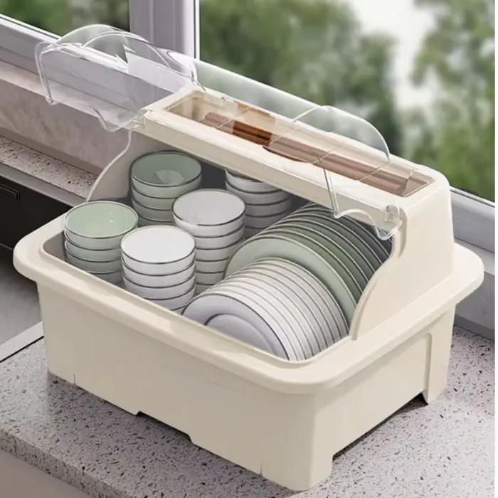 Égouttoir à vaisselle en plastique large et épais, organisateur de vaisselle de cuisine, égouttoir à vaisselle, Solution de rangement peu encombrante pour un usage domestique