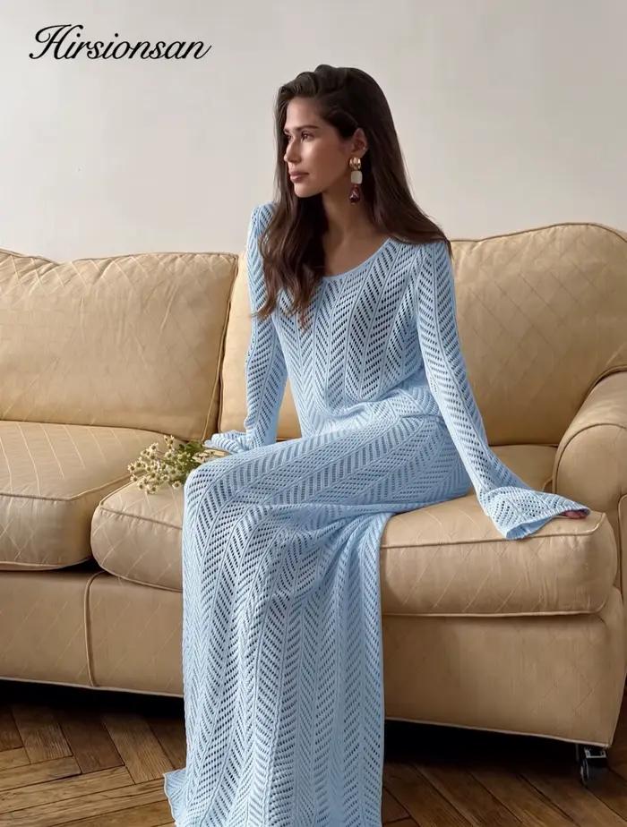 Ensemble deux pièces en coton style vacances 2026 jupe mi-longue et haut à manches longues pour femmes ocassions estivales et plage