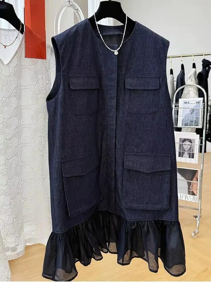 Robe d'été sans manches à col rond pour femmes