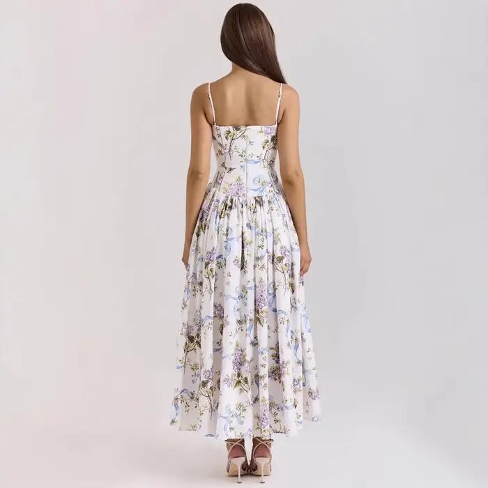 Robe élégante à bretelles françaises