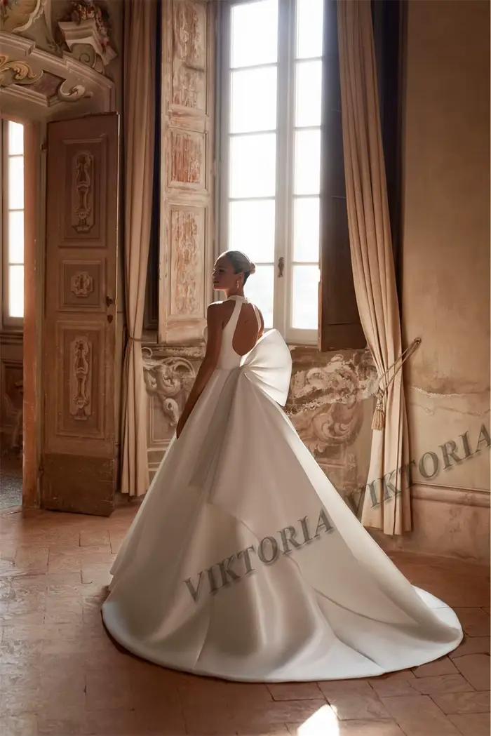 VIKTORIA élégant nœud robes De mariée pour femme