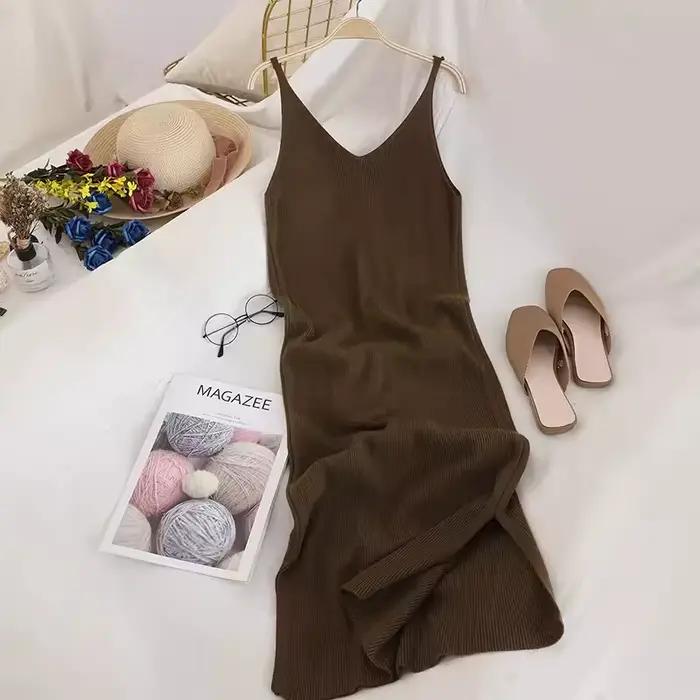 Camisole Ainicexin polyester haute élasticité col en V spaghetti taille unique pour femmes élégance quotidienne et soirées
