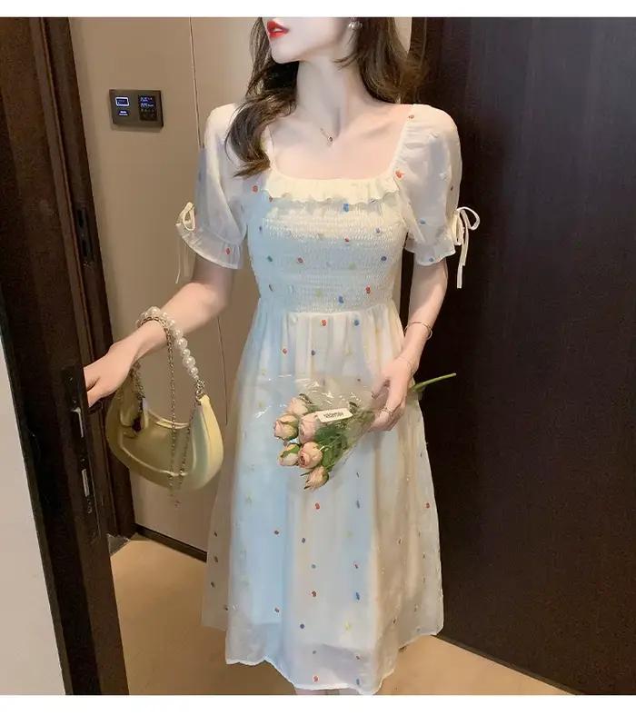 Robe florale en mousseline de soie pour femmes