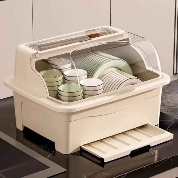 Égouttoir à vaisselle en plastique large et épais, organisateur de vaisselle de cuisine, égouttoir à vaisselle, Solution de rangement peu encombrante pour un usage domestique