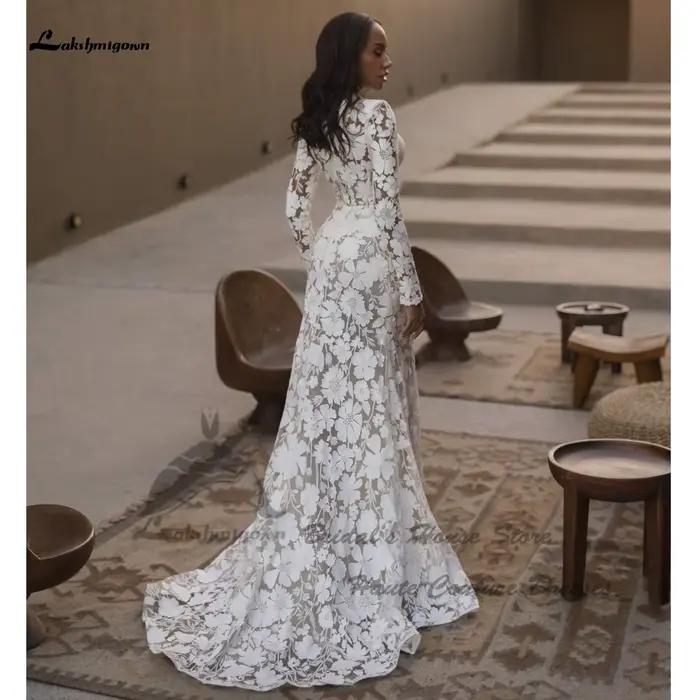 Lakshmigown luxe dentelle florale Boho robes de mariée Style sirène 2025