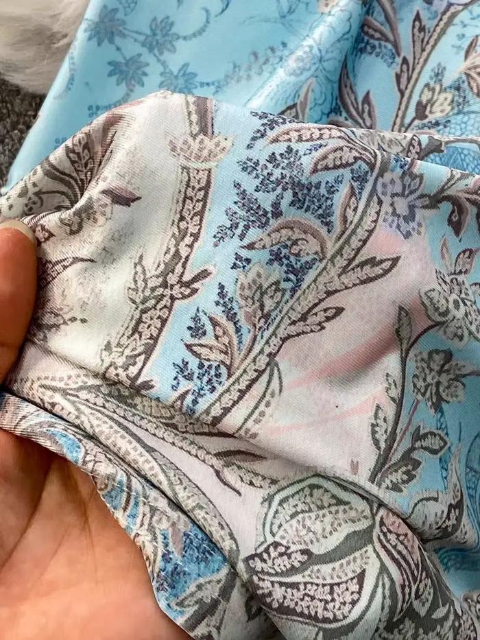 Foamlina – robe à bretelles imprimée bleu français pour femmes