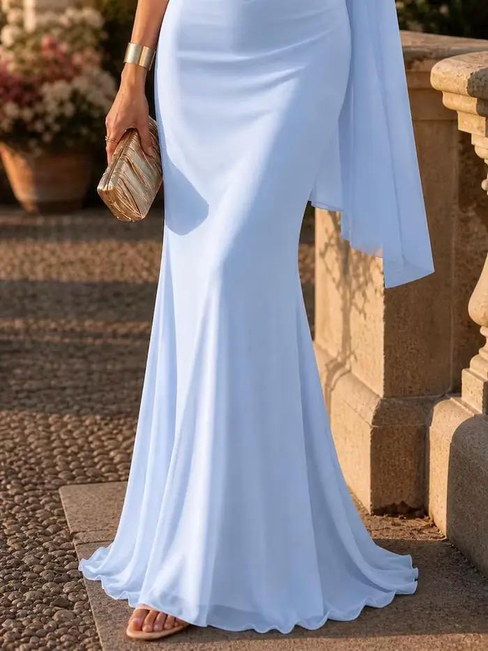 Robes de soirée bleu ciel personnalisées