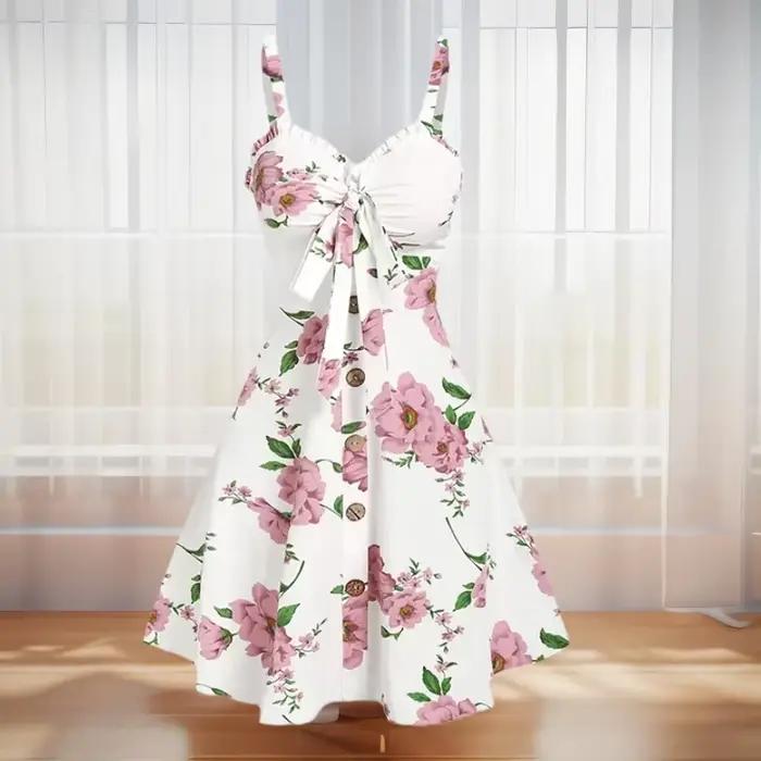 Fur sNuremberg-Robe de vacances à imprimé floral pour femmes