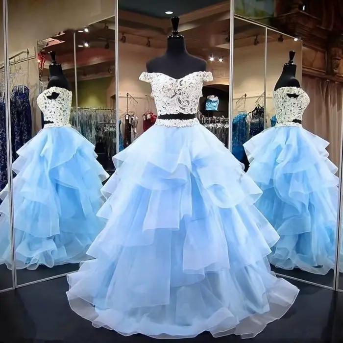 Robes de Soirée Personnalisées 2026 pour Femmes – Robes de Gala Formelles Élégantes en Dentelle, Épaules Dénudées, en Tulle Long pour Bal de Promo