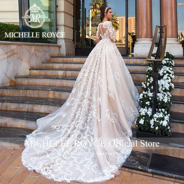 Michelle Royce robes De mariée exquises pour femme haut De gamme perles Appliques Chic
