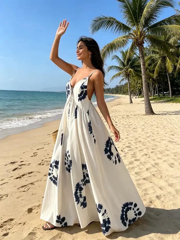 Robe de style vacances à la plage européenne et américaine