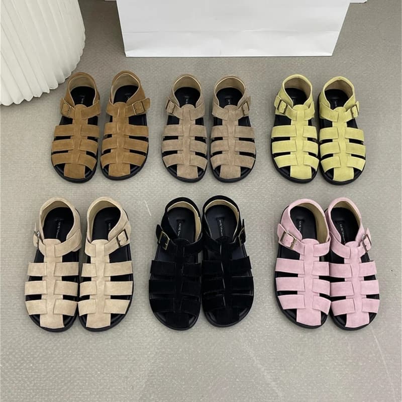 AIYUQI Sandales pour femmes 2026 Nouveauté Sandales romaines tressées évidées pour femmes Chaussures