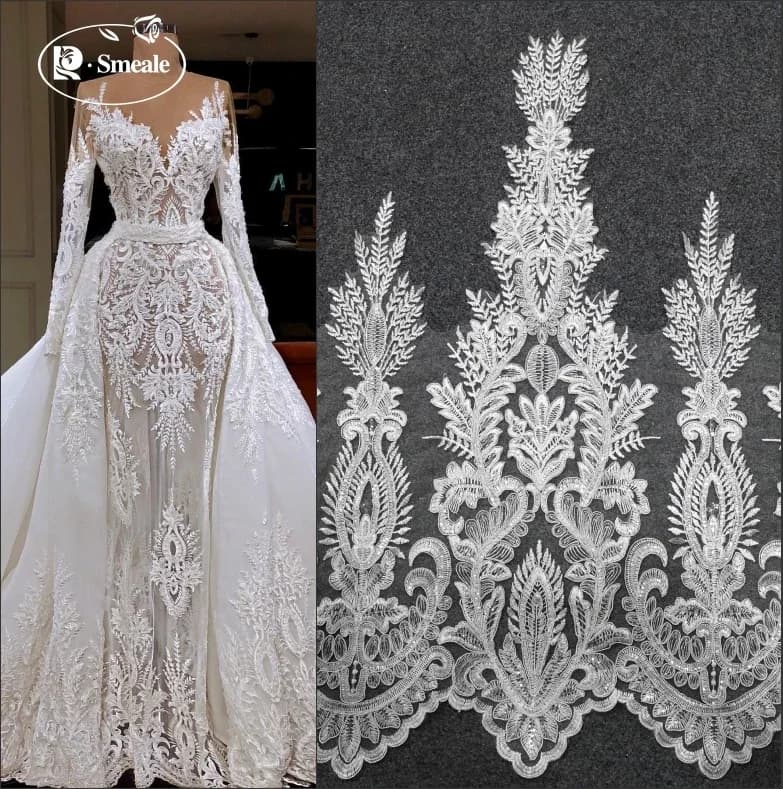 Robe de mariée blanche pure avec paillettes et fleurs, tissu en dentelle, voile de mariée blanc, rob