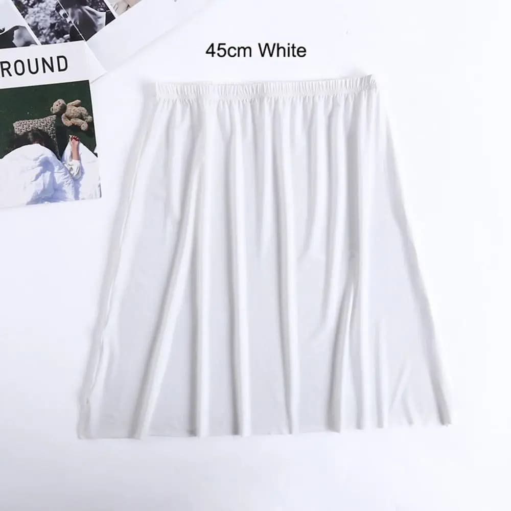 Jupon coloré pour fille, sous-robe de sécurité en soie glacée, longue et mi-longue