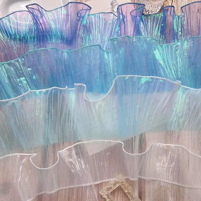 Tissu en dentelle plissée sirène magique pour mariage