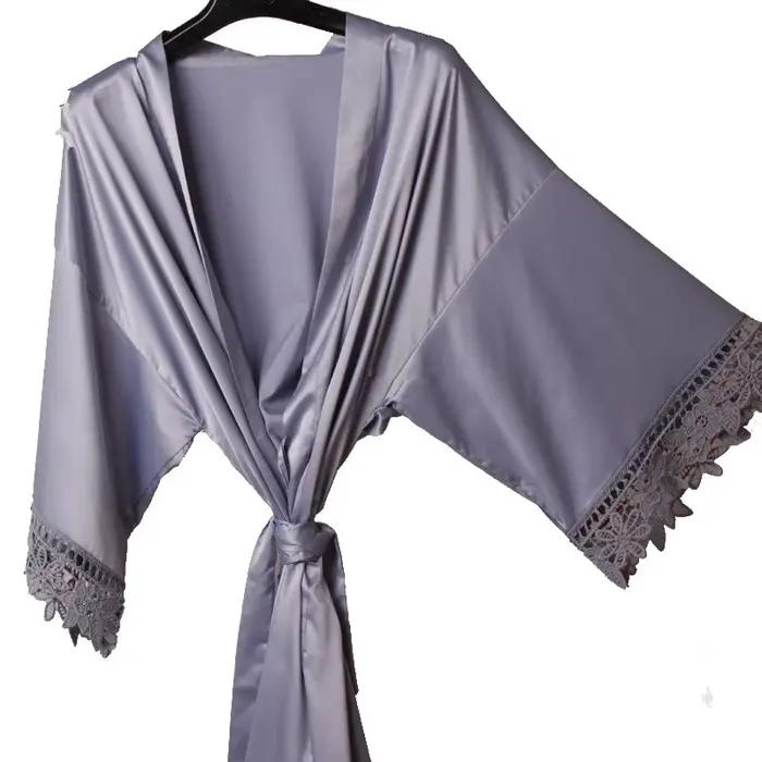 Robe de Demoiselle d'Honneur Personnalisée en Satin et Dentelle, Tenue de Mariage, Cadeau pour les P