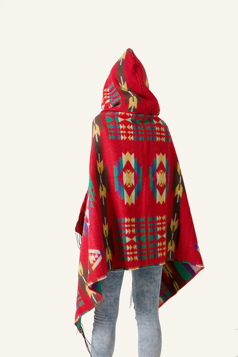 Châle Bohème Multifonction Ethnique, Écharpe Tribale à Franges, Sweats à Capuche, Cardigans Rayés, C