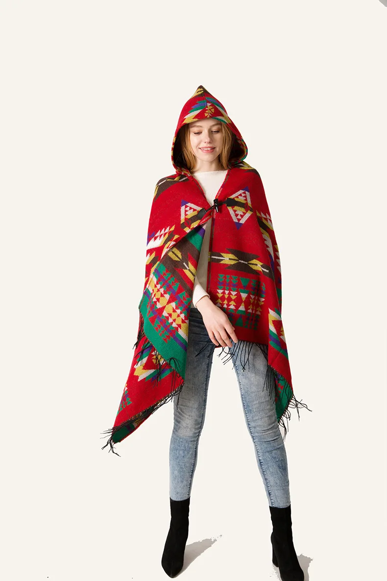 Châle Bohème Multifonction Ethnique, Écharpe Tribale à Franges, Sweats à Capuche, Cardigans Rayés, C