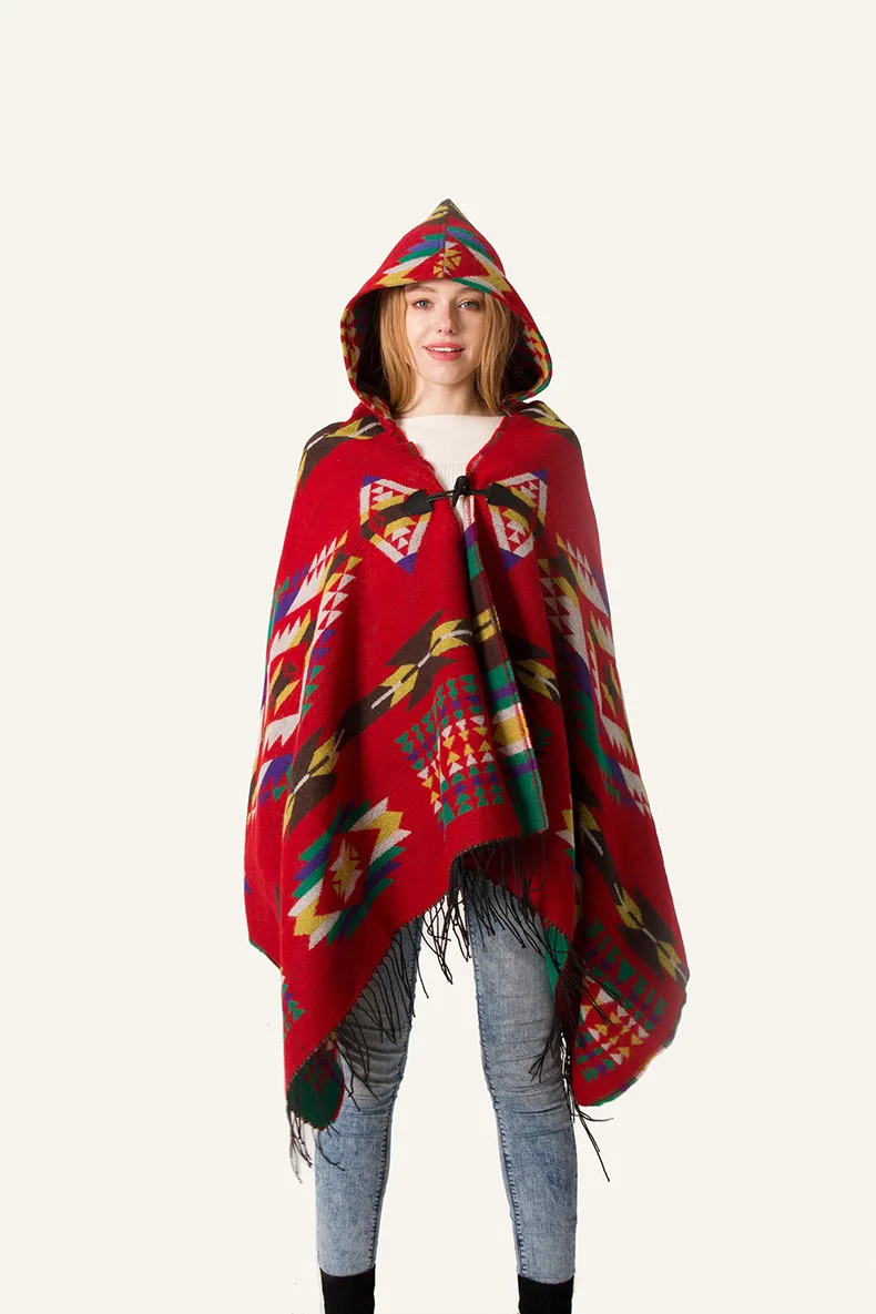 Châle Bohème Multifonction Ethnique, Écharpe Tribale à Franges, Sweats à Capuche, Cardigans Rayés, C